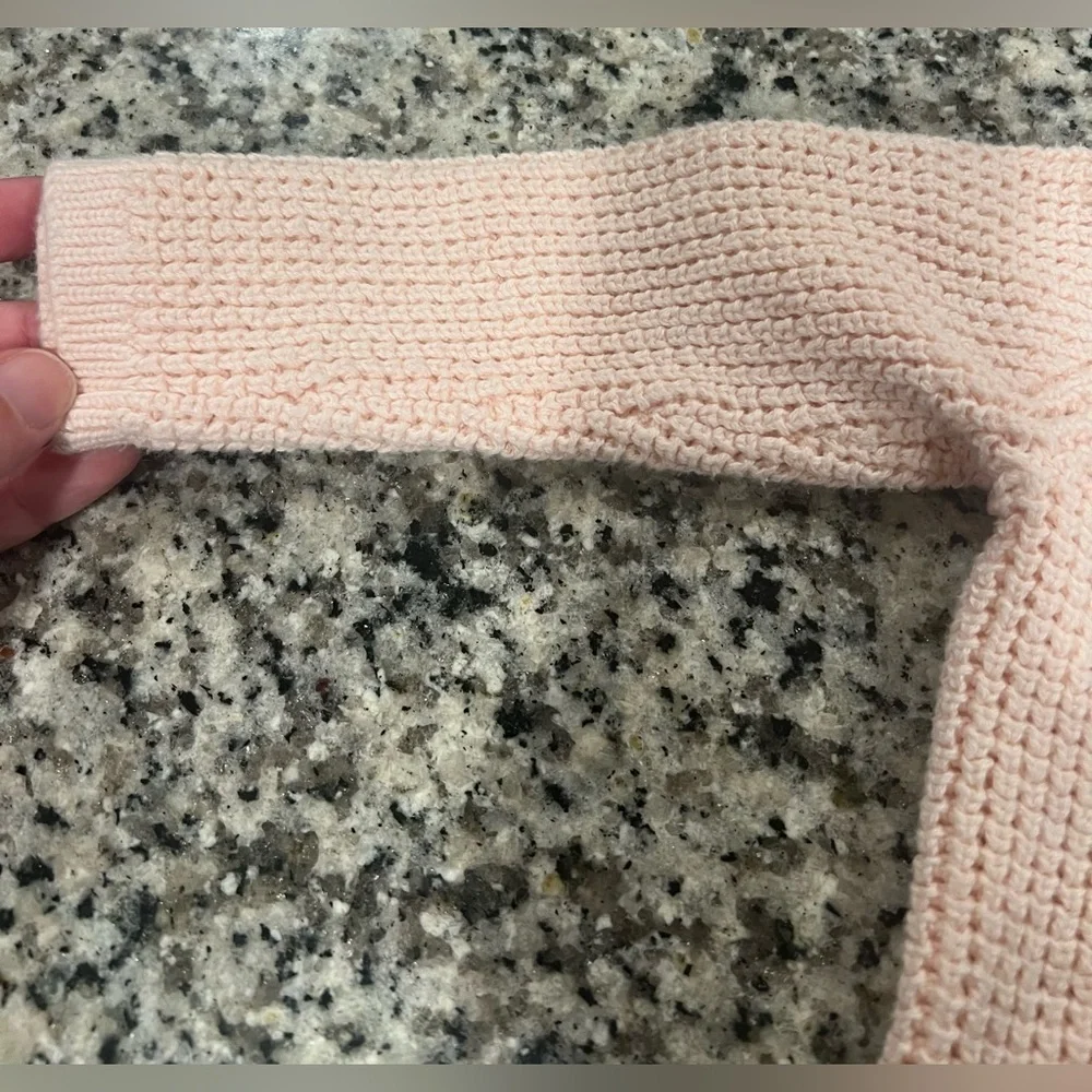 Carter’s Baby Girl Crochet Sweater in Light Pink Size 9 Months So Precious 💕